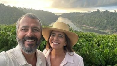 Marcos Palmeira mostra bastidores das gravações de 'Renascer' em Linhares ao lado de Malu Mader