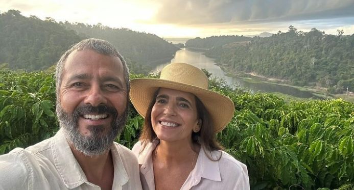 Marcos Palmeira mostra bastidores das gravações de 'Renascer' em Linhares ao lado de Malu Mader