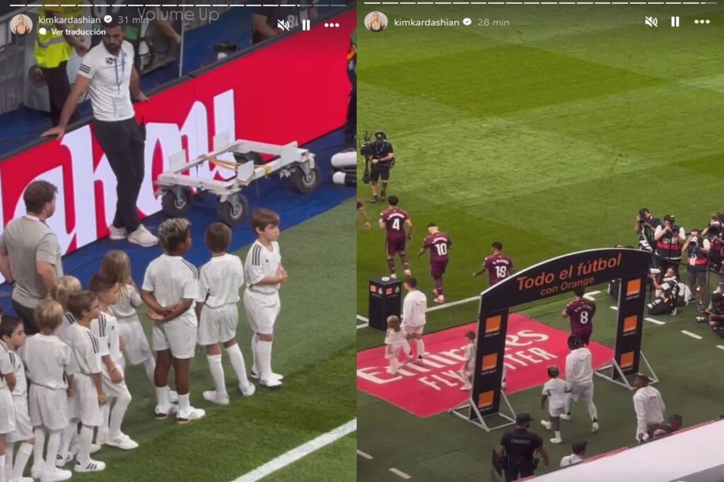 Futebol: Filho de Kim Kardashian entra em campo com Vini Jr