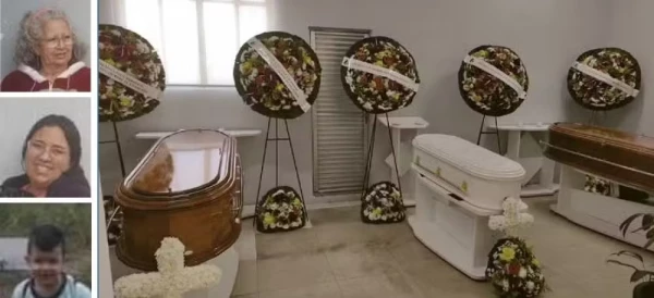 Velório de família venezuelana que morreu no voo 2283 começa sem a presença de ninguém