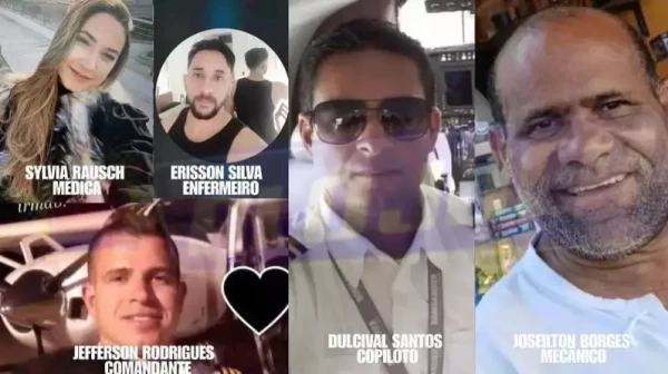 Essas são as vítimas do acidente aéreo no interior de São Paulo que não houve sobreviventes