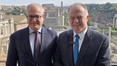 Casagrande se reúne com prefeito de Roma, na Itália, antes da COP29
