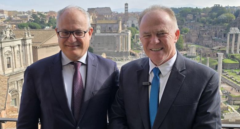 Casagrande se reúne com prefeito de Roma, na Itália, antes da COP29