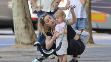 Amber Heard com a filha
