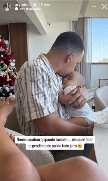 João Gomes com o filho