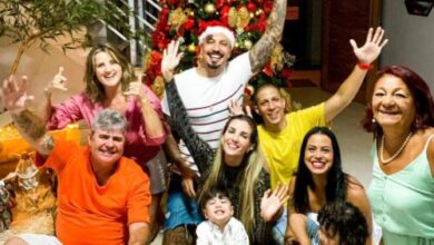 Aline Gotschalg, Fê Medeiros e a família
