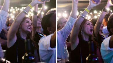 Fátima Bernardes soltou a voz em show de Lulu Santos