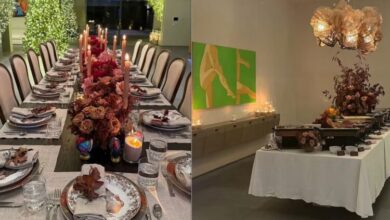 Khloé Kardashian compartilha decoração do jantar de Ação de Graças