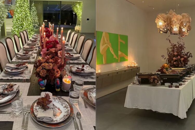 Khloé Kardashian compartilha decoração do jantar de Ação de Graças