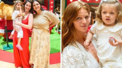 Carol Sampaio, Nathalia Dill e Cinthia Dicker com as filhas
