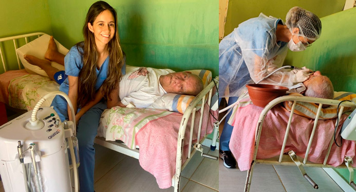 Pacientes acamados recebem atendimento odontológico domiciliar em Jaguaré