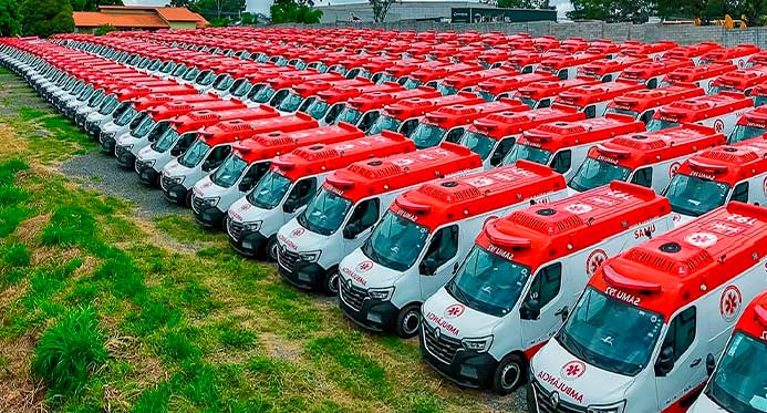 Espírito Santo recebe 19 novas ambulâncias do Samu para renovação da frota