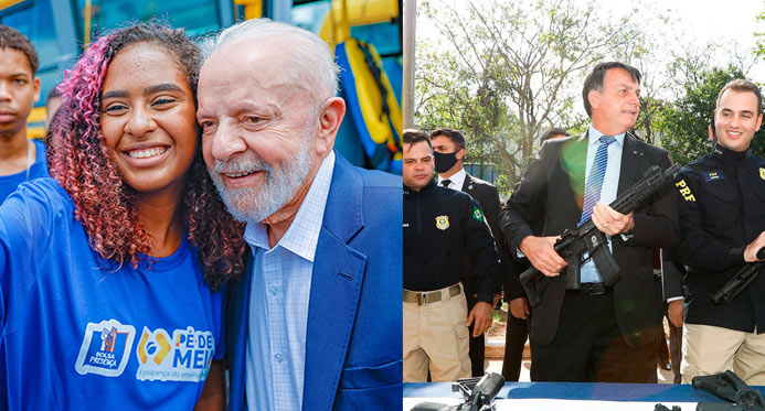 Pesquisa: Lula é avaliado melhor na educação; Bolsonaro, na segurança pública