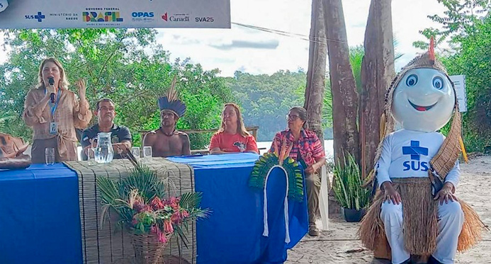 Saúde participa da abertura do ‘Mês de Vacinação dos Povos Indígenas’ em Aracruz