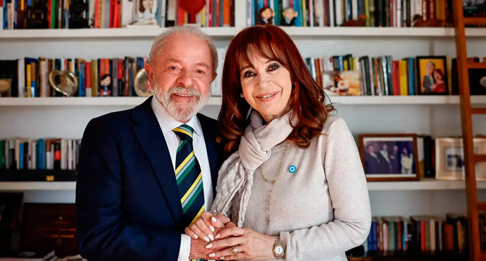 Cristina Kirchner está com gana de luta, diz Lula após visita