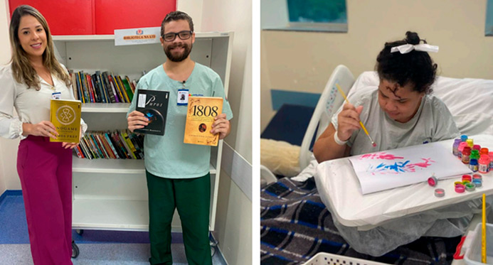 Hospital São Lucas inicia projeto de leitura e arteterapia para pacientes da UTI