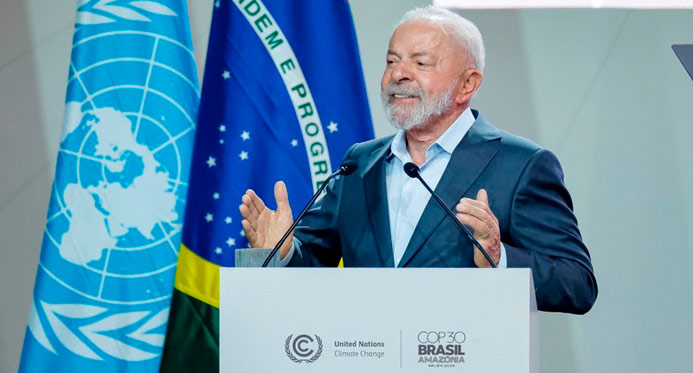 É mais barato cuidar do clima que fazer guerra, diz Lula na COP30