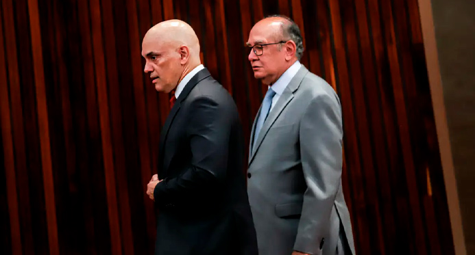 Moraes representa "fortaleza moral" do STF, diz Gilmar Mendes