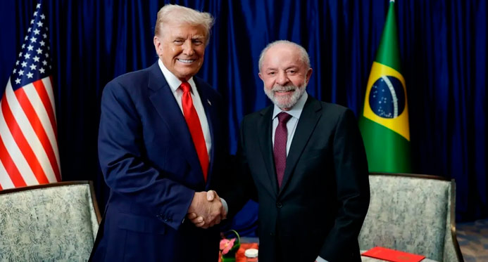 Taxação terminou irrelevante e eu e Trump viramos amigos, diz Lula