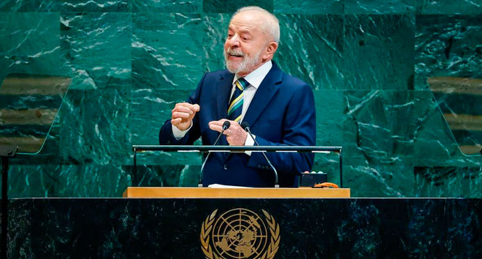 Lula diz que ONU está "cedendo ao fatalismo dos senhores das guerras"