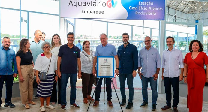 Casagrande e Ferraço inauguram estação do Aquaviário e melhorias na Rodoviária de Vitória