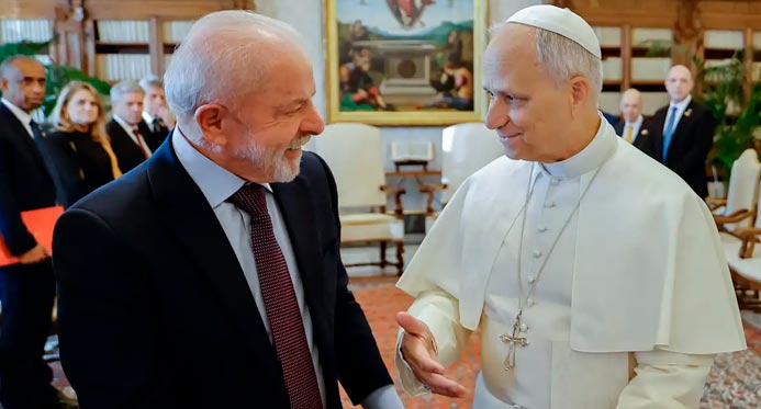 Lula critica ameaças de Trump ao mundo e defende papa Leão XIV