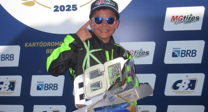 Aos 11 anos, capixaba campeão brasileiro de kart disputa o Sul-Americano no Rio Grande do Sul