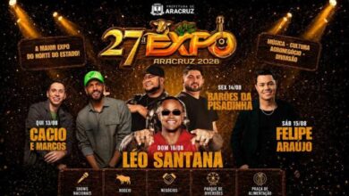 Atrações nacionais confirmadas para a 27ª Expo Aracruz