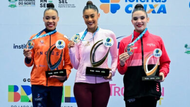 Capixaba Geovanna Santos é vice-campeã brasileira de ginástica rítmica