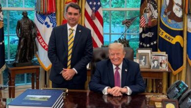 Trump elogia Lula e o classifica como "dinâmico" em reunião com Flávio Bolsonaro na Casa Branca