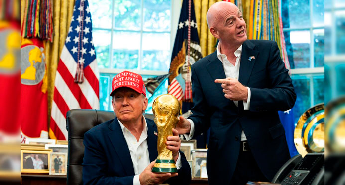 Donald Trump entregará a taça da Copa do Mundo de 2026, anuncia Fifa