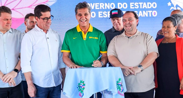 Governo do Estado entrega pavimentação de rodovia e investe R$ 4 milhões em creche em Anchieta