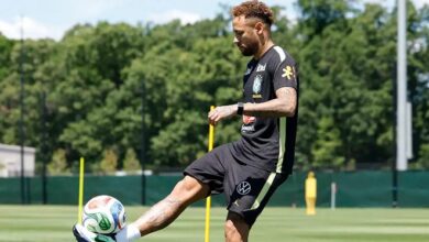 Neymar volta a treinar com o grupo, mas segue como dúvida para o jogo contra o Haiti